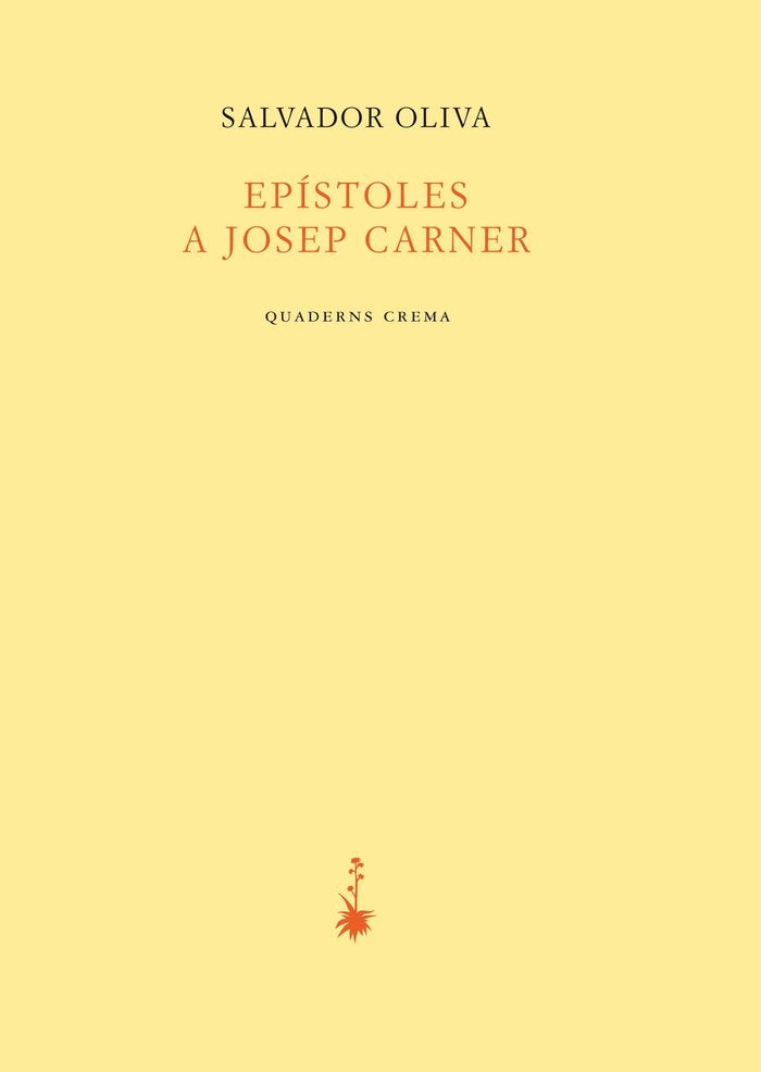 Epístolesl a Josep Carner, de Oliva Llinàs, Salvador | portada del libro