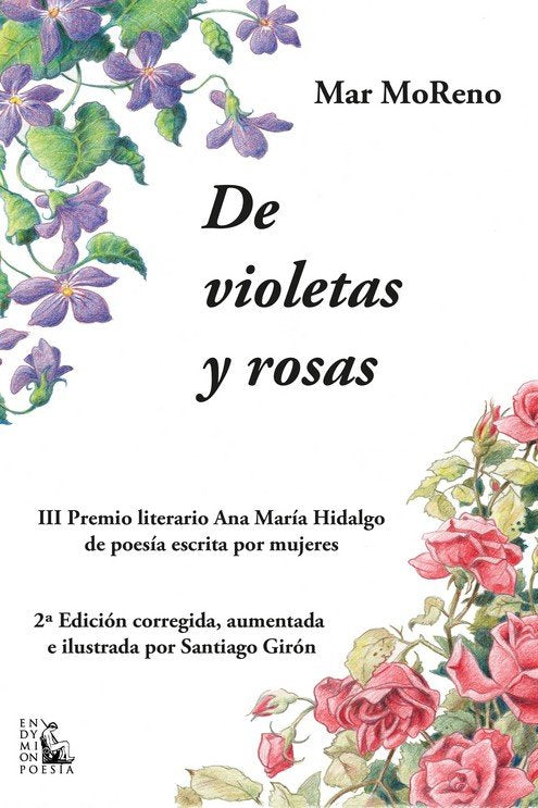 DE VIOLETAS Y ROSAS, de MORENO, MARTA | portada del libro