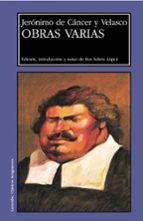 Obras varias de Jerónimo de Cáncer y Velasco, de JERONIMO DE CANCER Y VELASCO | portada del libro