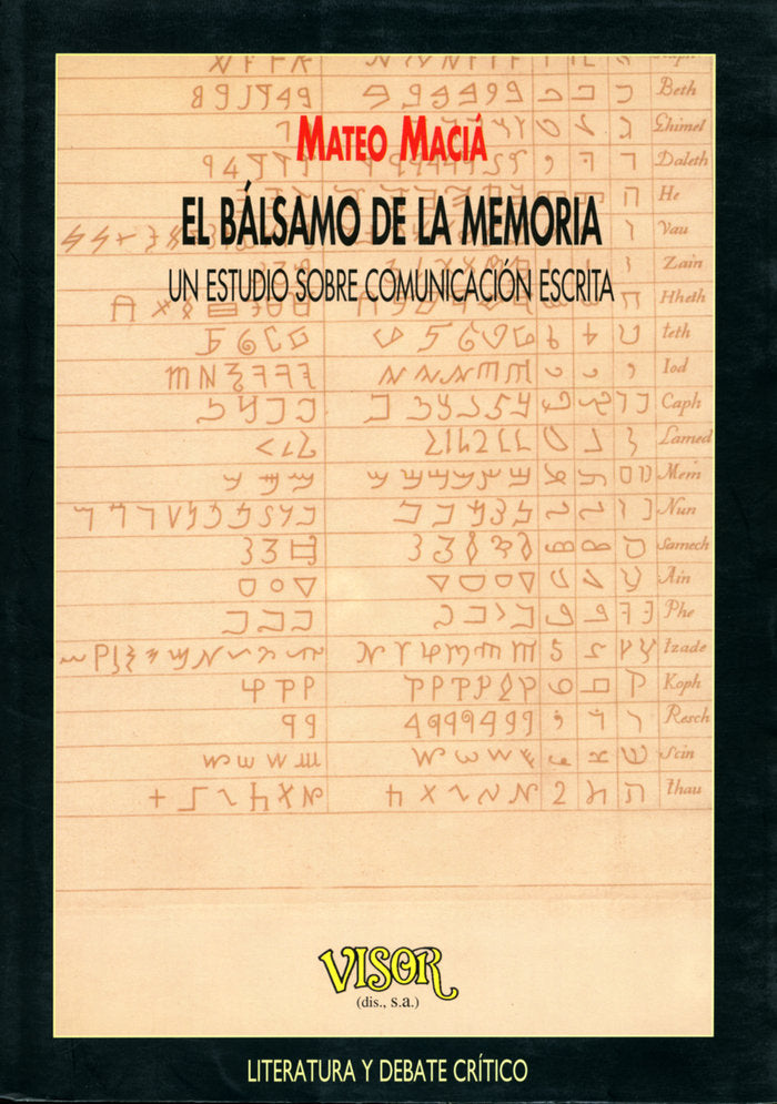 El bálsamo de la memoria, de Maciá, Mateo | portada del libro