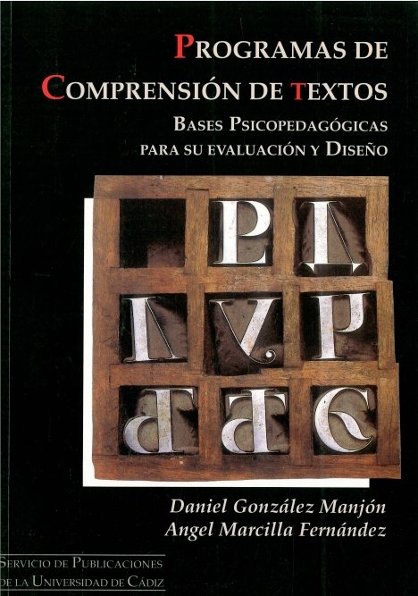 PROGRAMAS DE COMPRENSION DE TEXTOS, de GONZALEZ MANJON, DANIEL | portada del libro