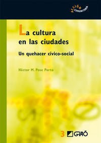 La cultura en las ciudades, de Pose Porto, Héctor Manuel | portada del libro