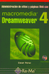 ADMINISTRACION SITIOS PAGINAS WEB DREAMWEAVER 4+CD, de PEREZ | portada del libro
