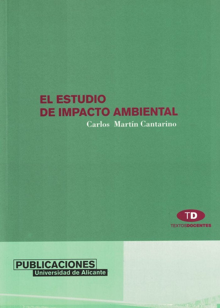 El estudio de impacto ambiental, de Martín Cantarino | portada del libro