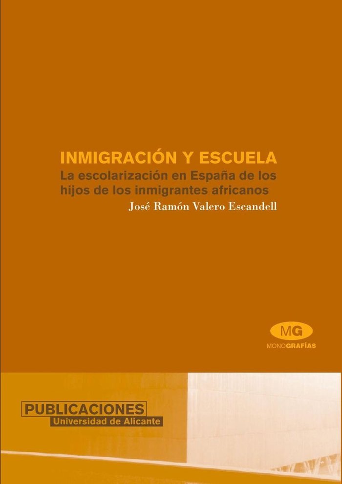 Inmigración y escuela, de Valero Escandell | portada del libro