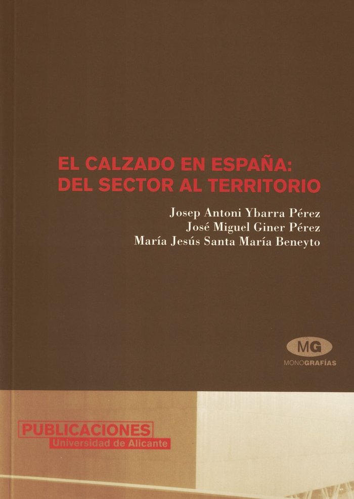 El calzado en España: del sector al territorio, de Ybarra Pérez | portada del libro