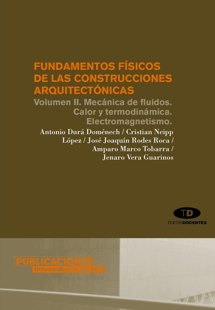 Fundamentos físicos de las construcciones arquitectónicas, de Durá Doménech, Antonio | portada del libro