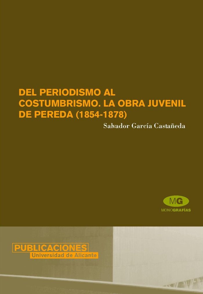 Del periodismo al costumbrismo, de García Castañeda | portada del libro