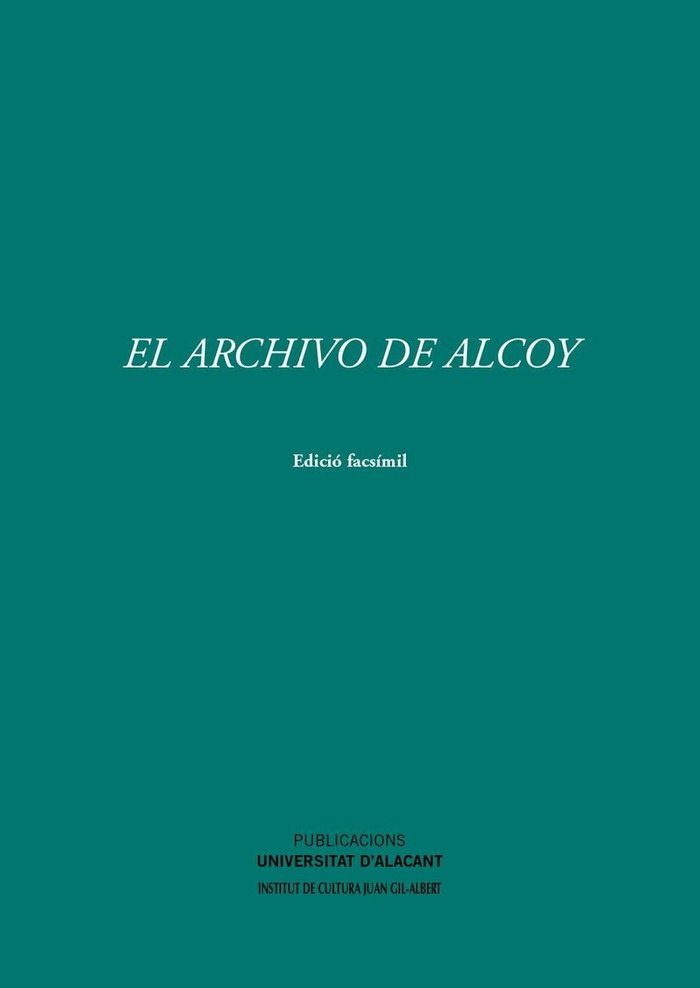 El Archivo de Alcoy, de Beneito Lloris | portada del libro