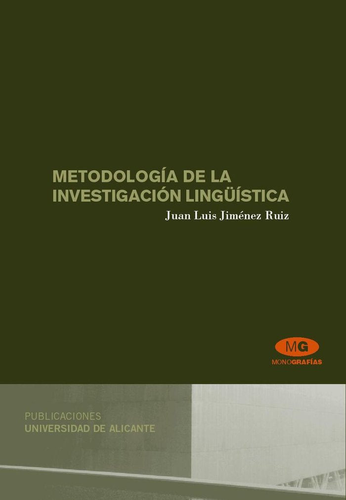Metodología de la investigación lingüística, de Jiménez Ruiz | portada del libro