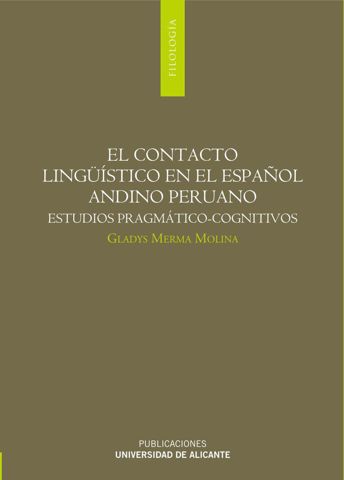 El contacto lingüístico en el español andino peruano, de Merma Molina | portada del libro