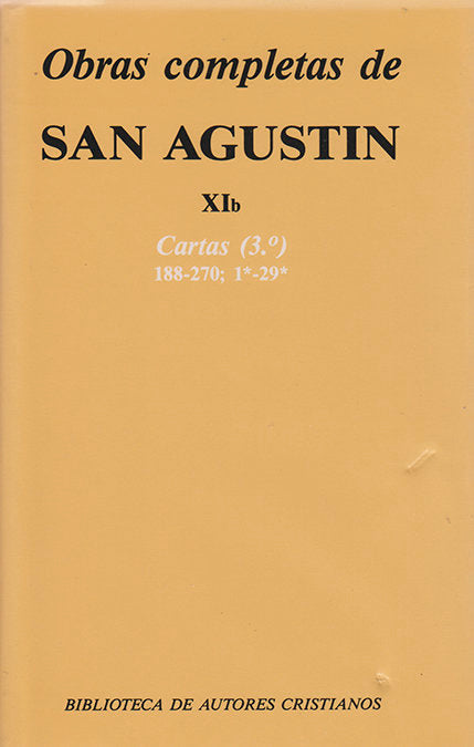 Obras completas de San Agustín. XIb: Cartas (3.º): 188-270, de San Agustín | portada del libro