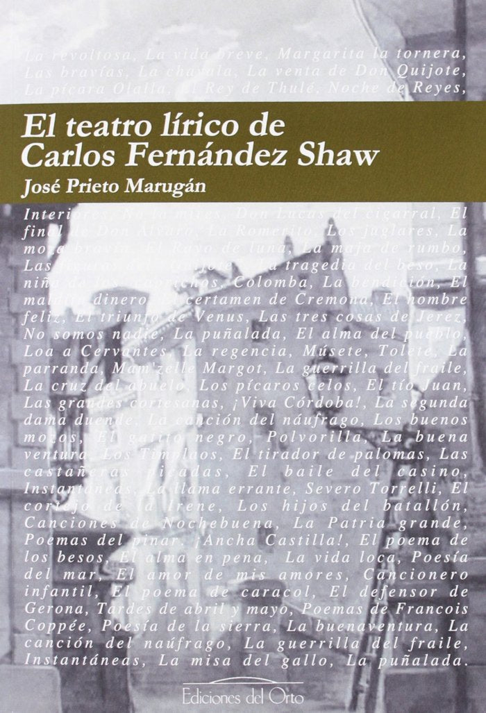 TEATRO LíRICO DE CARLOS FERNáNDEZ SHAW, EL, de PRIETO MARUGáN | portada del libro