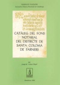 Catàleg del fons notarial de Santa Coloma de Farners, de Grau Pujol, Josep M. T. | portada del libro