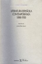 Literatura española contemporánea, 1898-1950, de Juan Chabás | portada del libro