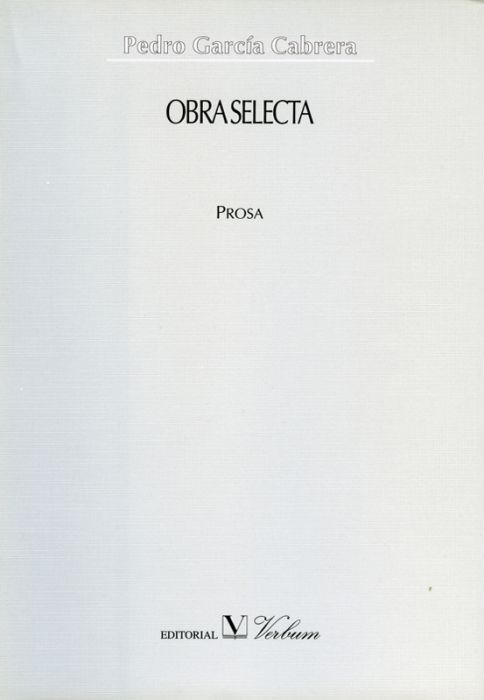 Obra Selecta, de García Cabrera, Pedro | portada del libro