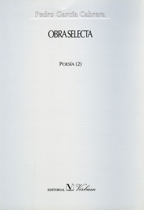 Obra Selecta, de García Cabrera | portada del libro