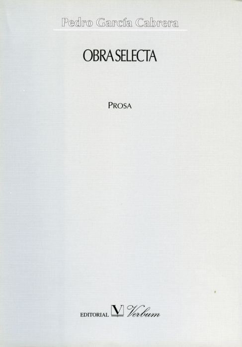 Obra Selecta, de García Cabrera | portada del libro