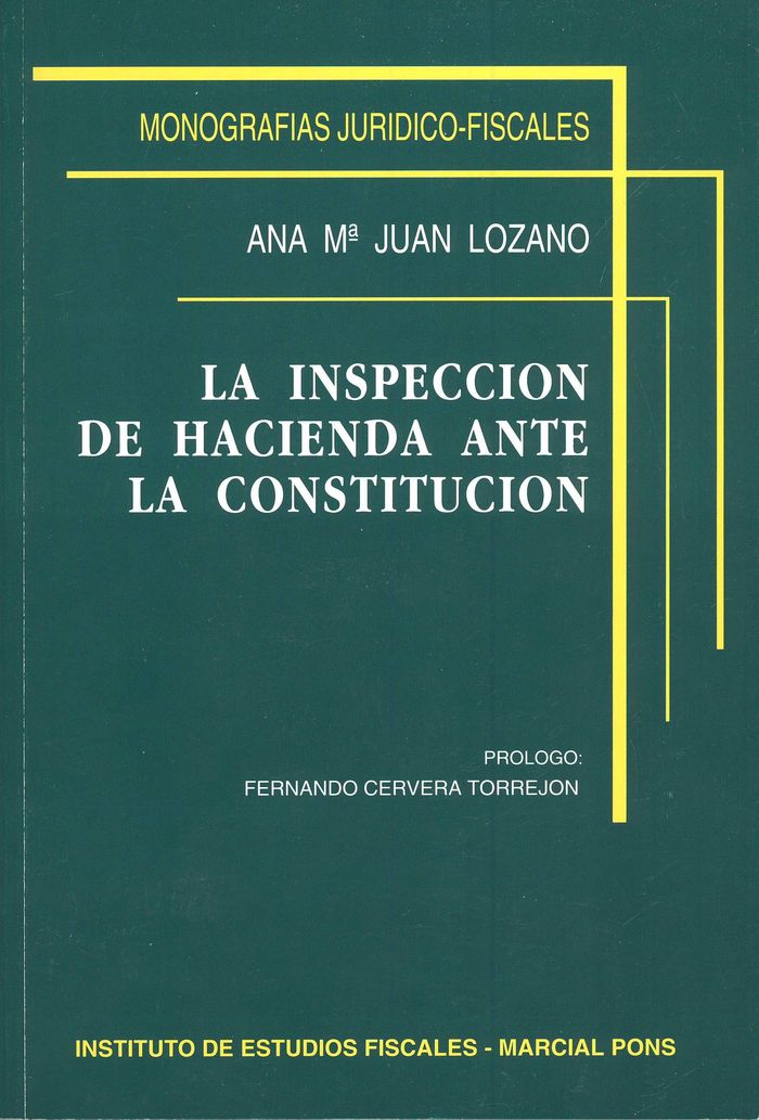 La inspección de hacienda ante la Constitución, de Juan Lozano, Ana María | portada del libro