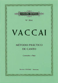Método práctico de canto, de Vaccai, Nicola | portada del libro