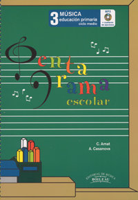 Pentagrama Escolar Música 3, de Amat, Carme | portada del libro