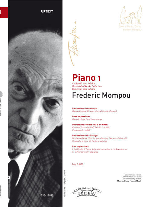 Piano 1, de Mompou, Frederic | portada del libro