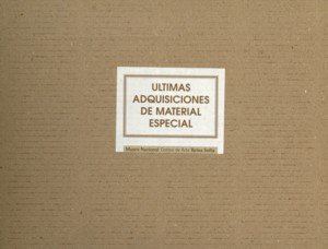Últimas adquisiciones de material especial | portada del libro