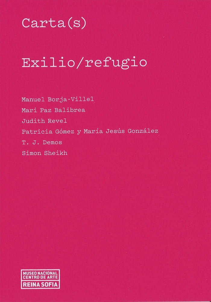 Carta(s). Exilio/refugio | portada del libro