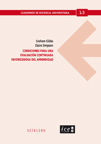 CONDICIONES PARA UNA EVALUACION CONTINUADA FAVORECEDORA DEL APRENDIZAJE, de GIBBS | portada del libro