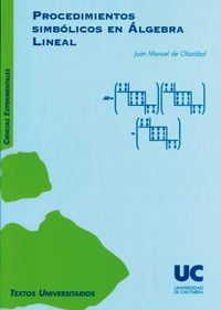 Procedimientos simbólicos en álgebra lineal, de Olazábal Malo de Molina | portada del libro