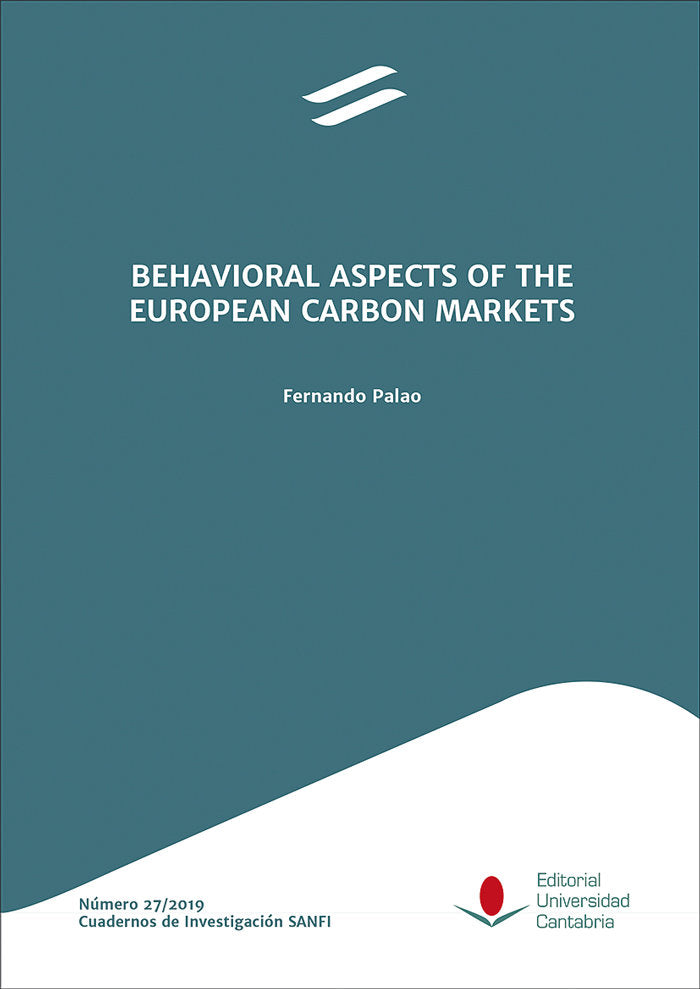Behavioral Aspects of the European Carbon Markets, de Palao Sánchez, Fernando | portada del libro