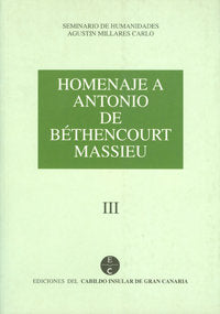 Homenaje a Antonio de Bethencourt Massieu, de Varios autores | portada del libro