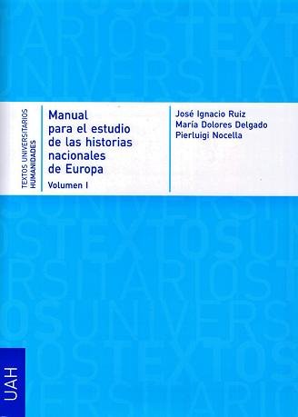 Manual para el estudio de las historias nacionales de Europa, de Ruiz Rodríguez, José Ignacio | portada del libro