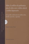 SOBRE CONFLICTO PREFERENCIA PARA EL COBRO ENTRE CREDITO, de LINARES NOCI | portada del libro