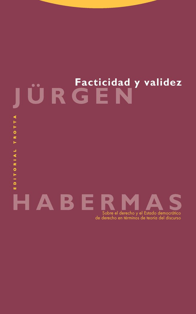 FACTICIDAD Y VALIDEZ 2ヲED, de Habermas | portada del libro