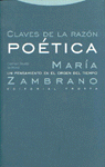 CLAVES DE LA RAZON POETICA DE MARIA ZAMBRANO, de REVILLA | portada del libro