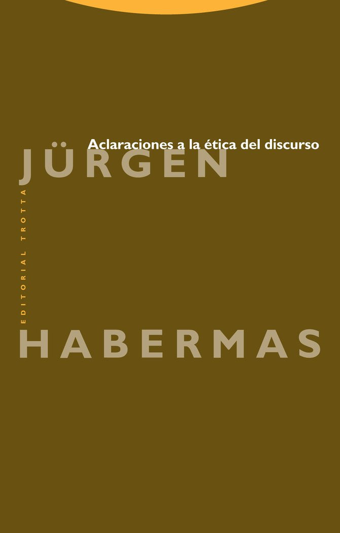 ACLARACIONES A LA ETICA DEL DISCURSO, de Habermas | portada del libro