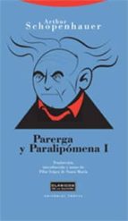 PARERGA Y PARALIPOMENA I, de Arthur Schopenhauer | portada del libro