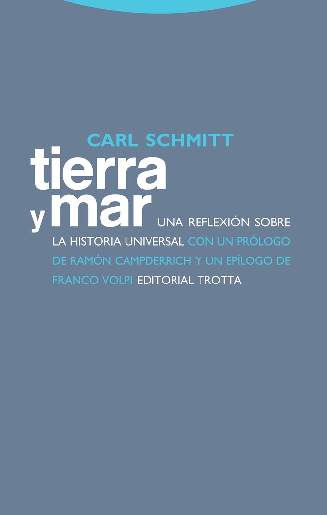 TIERRA Y MAR, de Schmitt | portada del libro