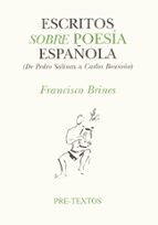 ESCRITOS SOBRE POESIA PT-208 *, de Francisco Brines | portada del libro