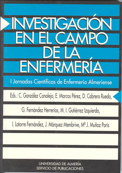 Investigación en el campo de la enfermería, de González Canalejo | portada del libro