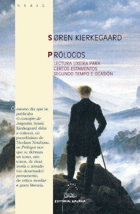 Prologos. Lectura lixeira para certos estamentos segundo tem, de Soren Kierkegaard (Nicolaus Notabene) | portada del libro