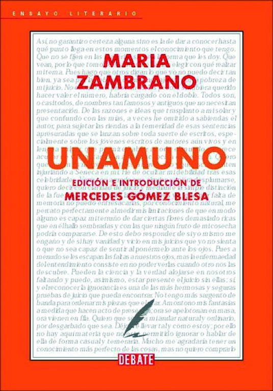 Unamuno, de Zambrano, María | portada del libro