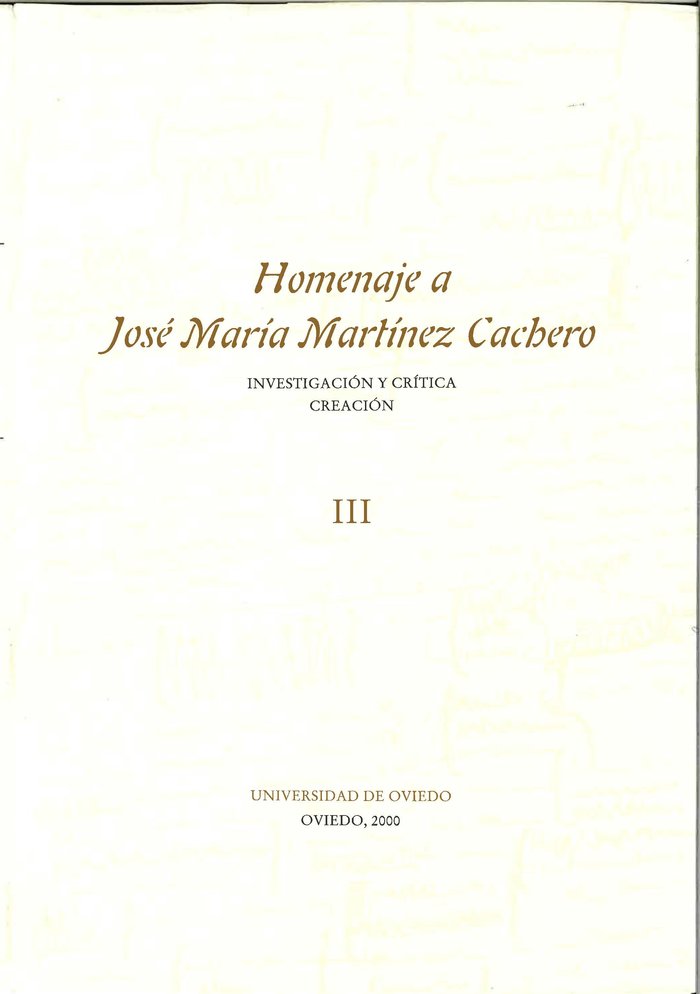 Homenaje a José María Martínez Cachero, de Varios autores | portada del libro