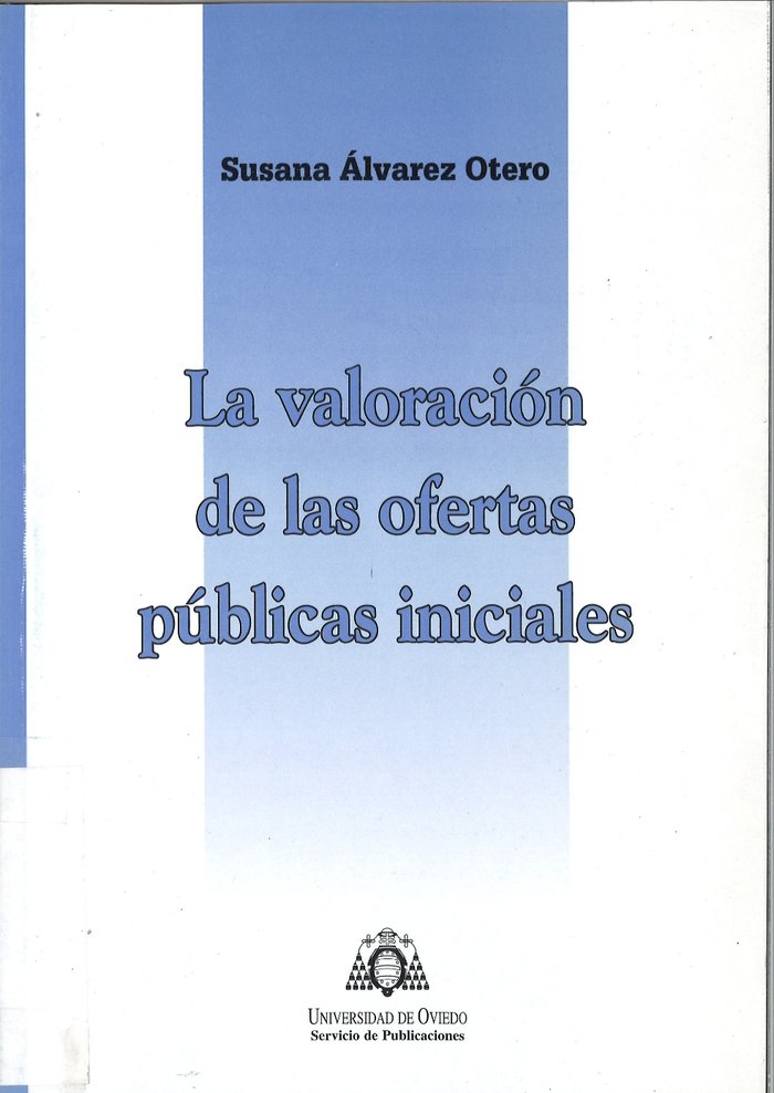 La valoración de las ofertas públicas iniciales, de Álvarez Otero | portada del libro