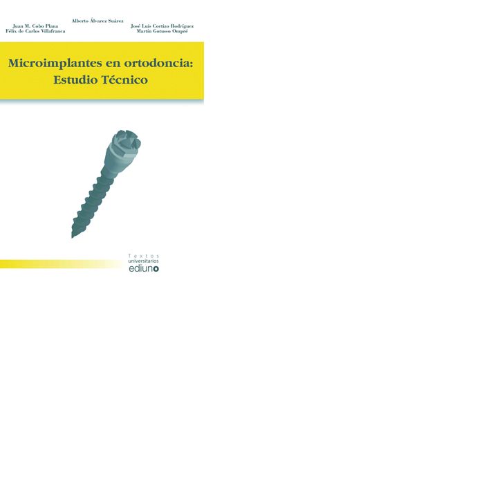 Microimplantes en ortodoncia: Estudio Técnico, de Álvarez Suárez | portada del libro