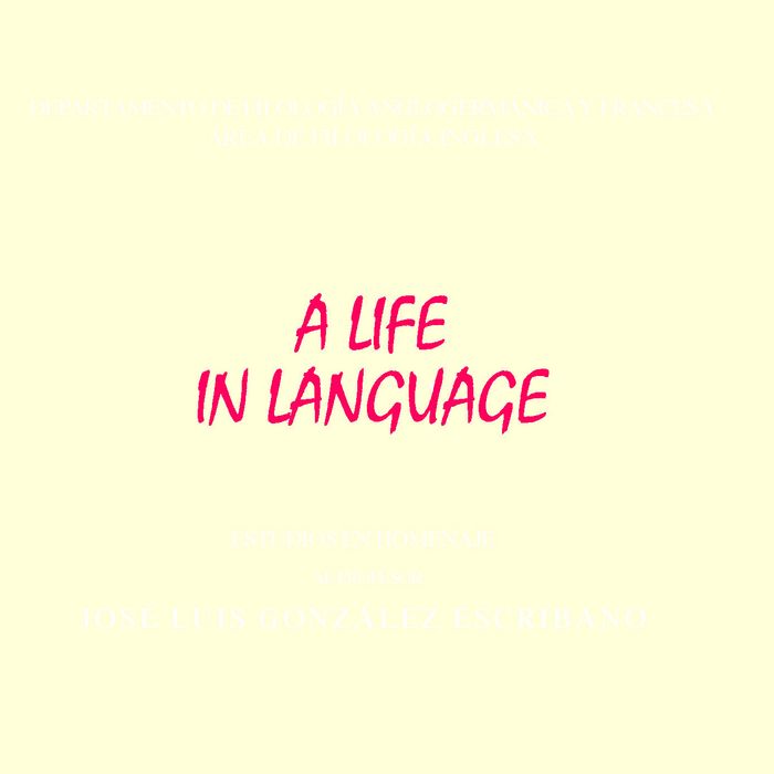 A Life in Language, de Varios autores | portada del libro
