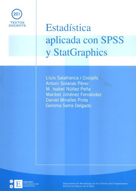 Estadística aplicada con SPSS y StatGraphics, de Núñez Peña | portada del libro
