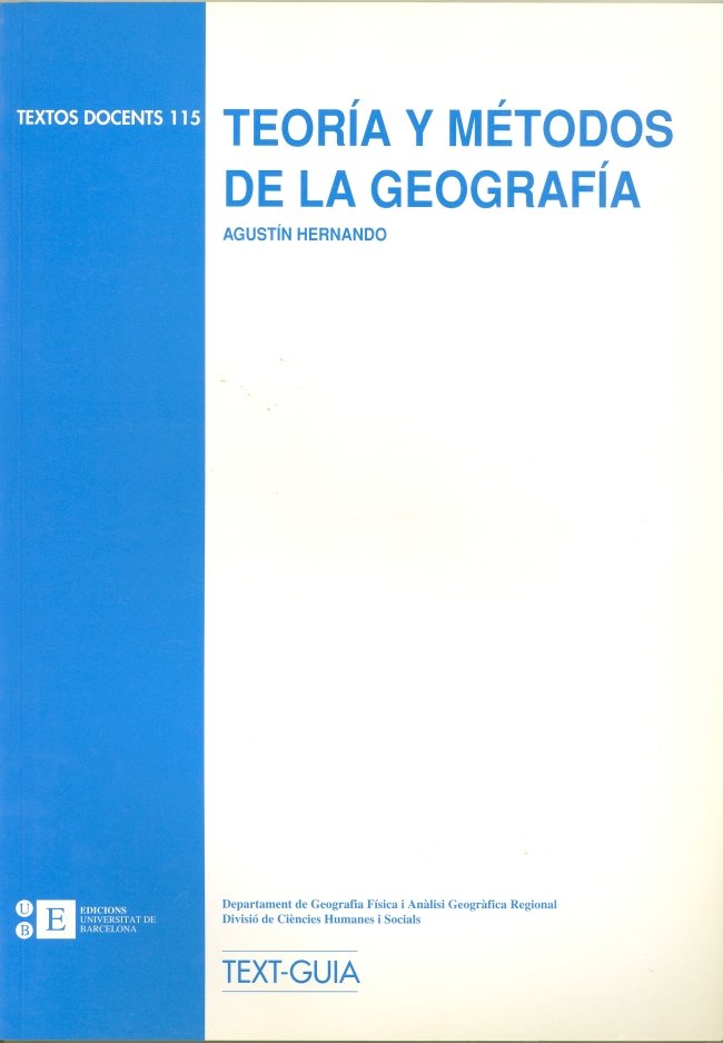 Teoría y métodos de la geografía, de Hernando Rica | portada del libro