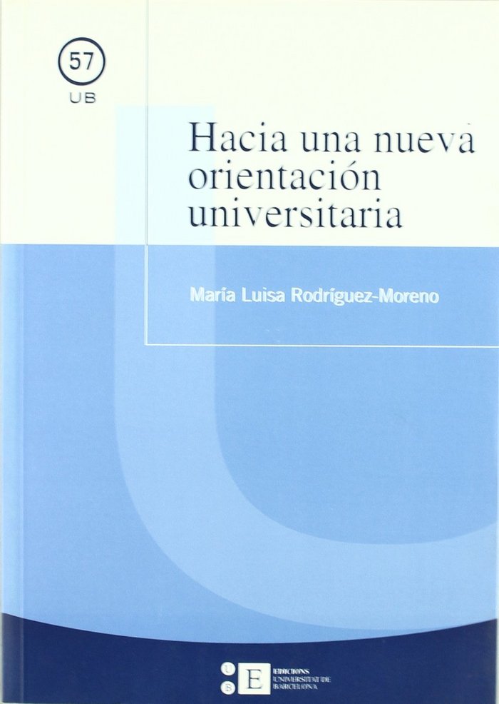 Hacia una nueva orientación universitaria, de Rodríguez Moreno | portada del libro
